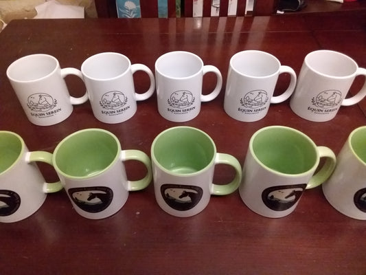 Lot de 10 mugs Equin Serein