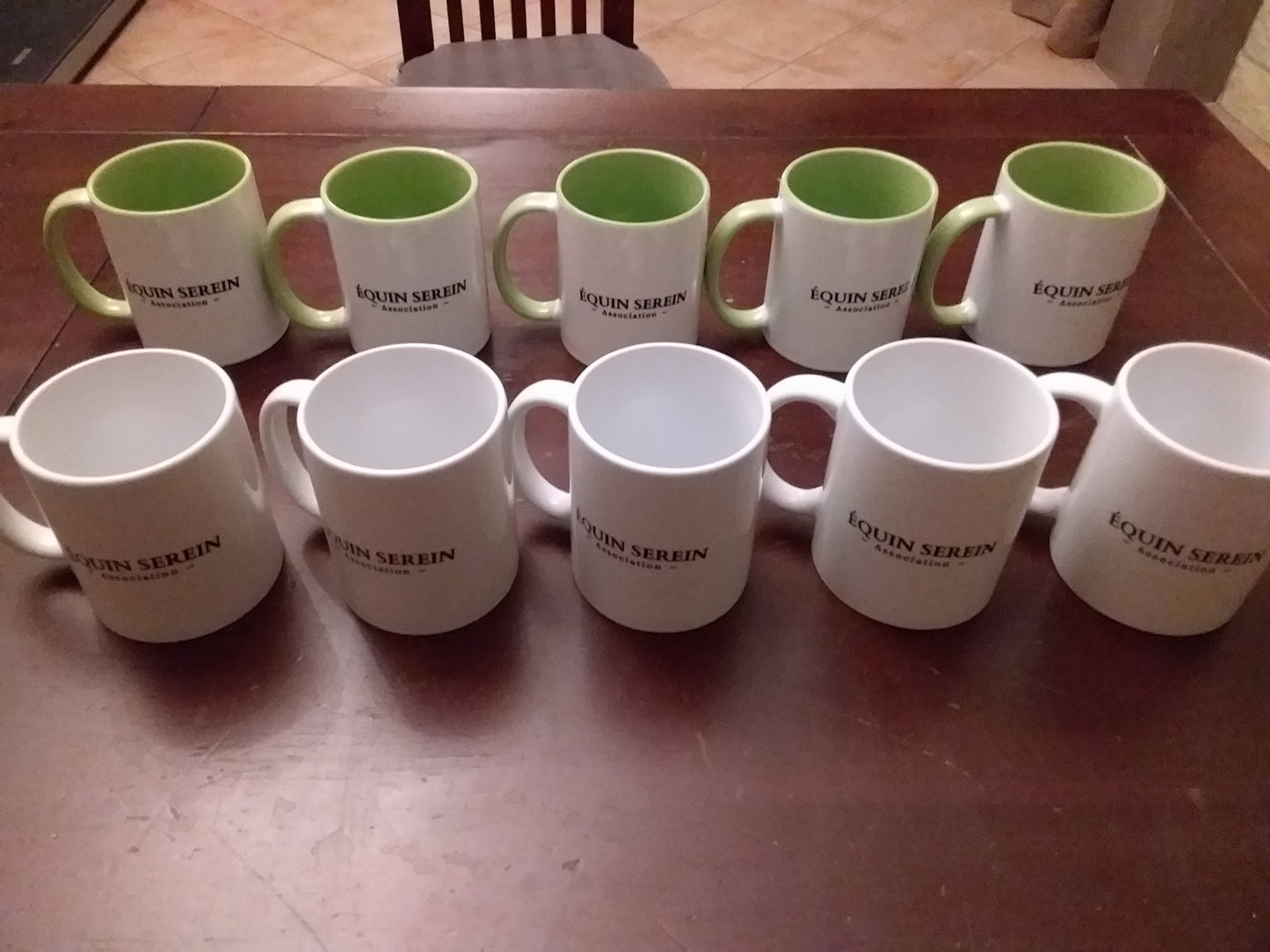 Lot de 10 mugs Equin Serein