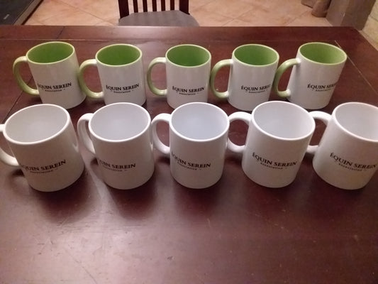 Lot de 10 mugs Equin Serein